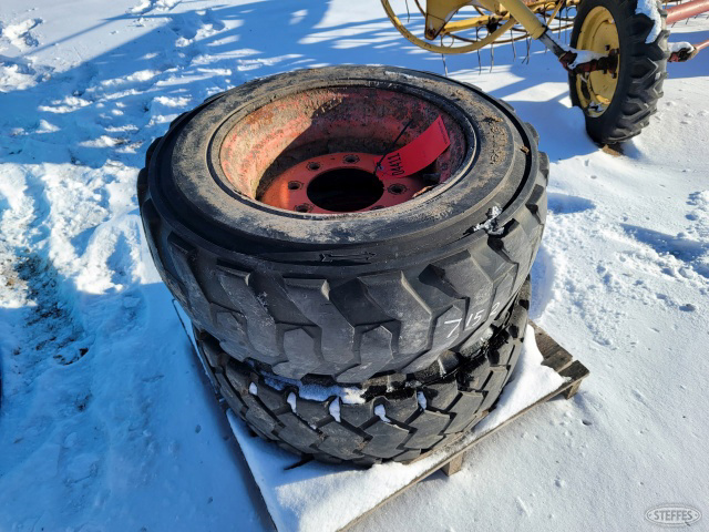 (2) 10-16.5NHS skid steer loader tires